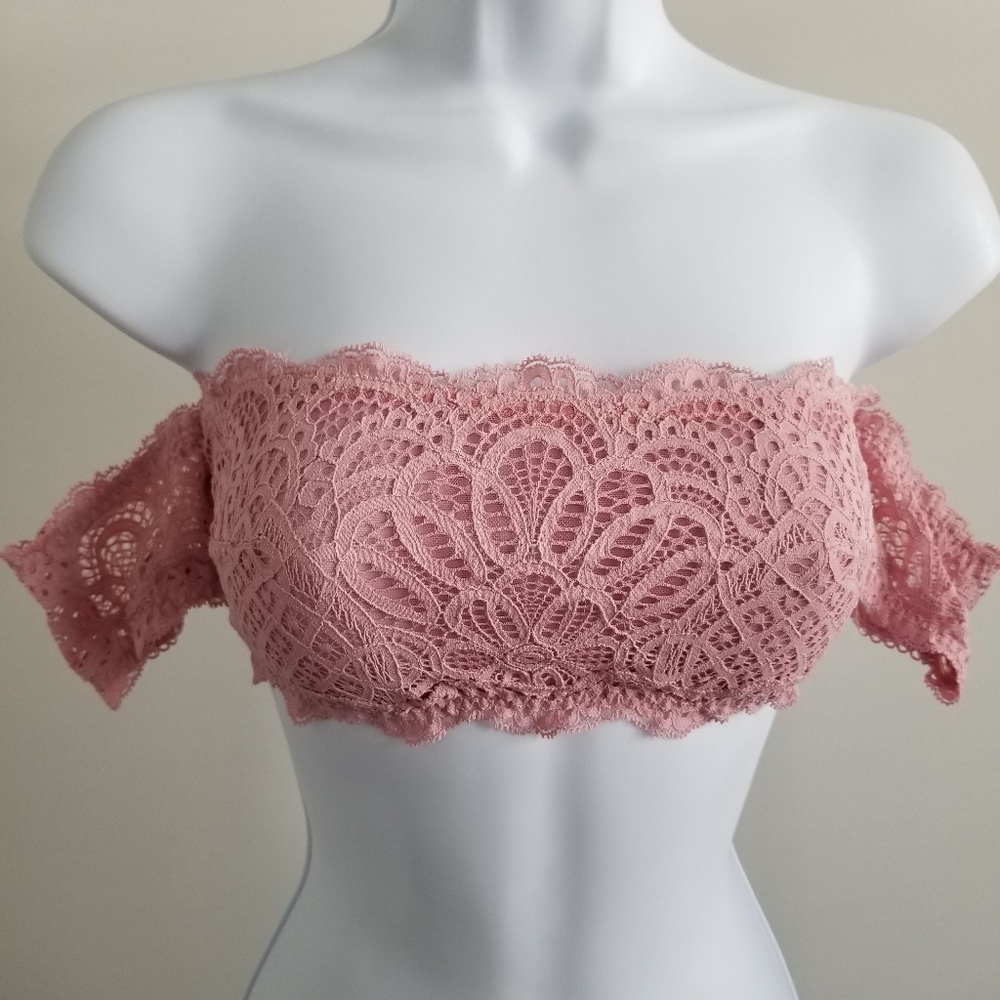 💟 2/$25 💟 // Off Shoulder Mauve Lace Bralette S